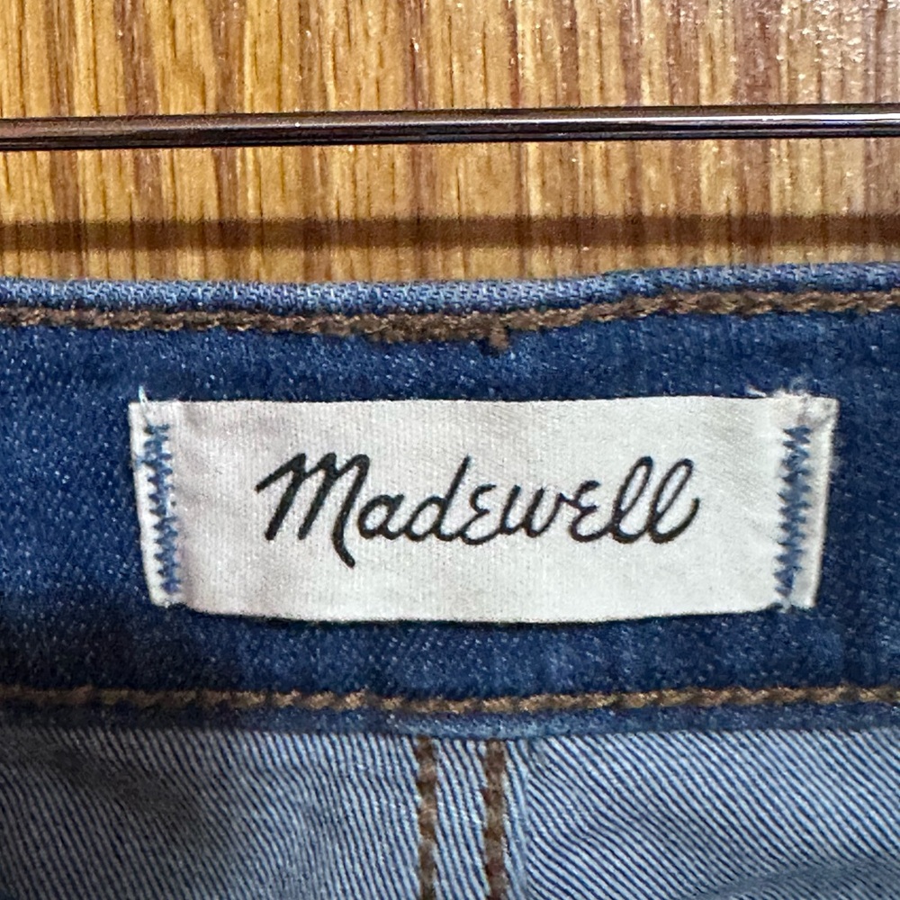 Madewell Cali Demi boot sz‎ 28 Blue Distressed Flare Jeans JB1 - Picture 6 of 8